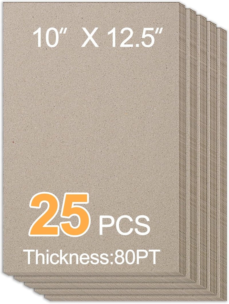 Inchoco Chipboard Sheets (12.5 Inch x 10 Inch, Pack, 25) - Image 1